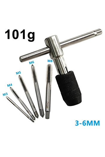 Choice T-type wrench set 3-6mm T-shaped Tap Wrench 5pc Hand Tap M3-M8 Tapping Screwdriver Wrench Thread Tap