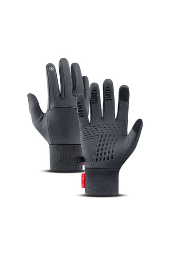 Choice M A0079-GY Winter Gloves Men Cycling Bike Women Thermal Fleece Cold Wind Waterproof Touch Screen Bic
