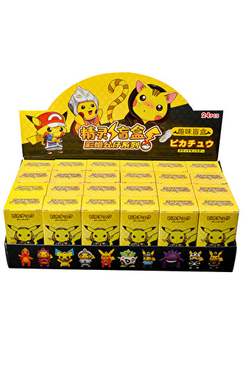 Choice Pikachu New In Hot Sell 24Pcs Pokemon Classic Anime Characters Pikachu Blind Box Keychain Colorful B