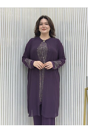 GK Σετ τουνίκ Plus Size με πέτρα πρέσας
