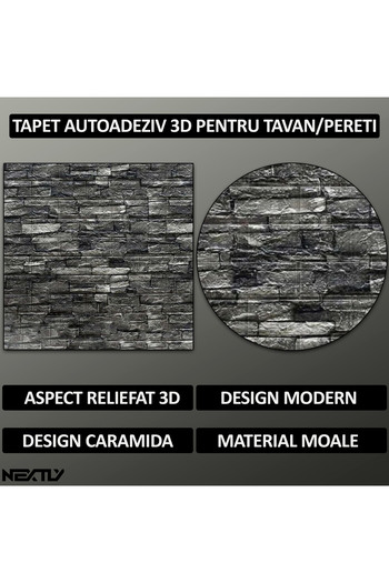 NEXTLY Set of 20 x 3d Self-Adhesive Wallpaper, For Wall Or Ceiling, Waterproof, Adjustable, Surface