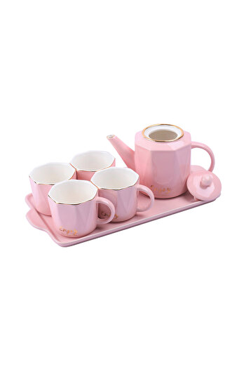 HIHOMEY 6-Piece Elegant Ceramic Tea Pot Set