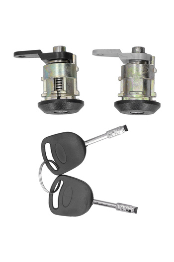 Choice as shown Front Door Lock Barrels LeftRight Locking Cylinder Keys Fit for Ford Courier/Fiesta/KA 1995