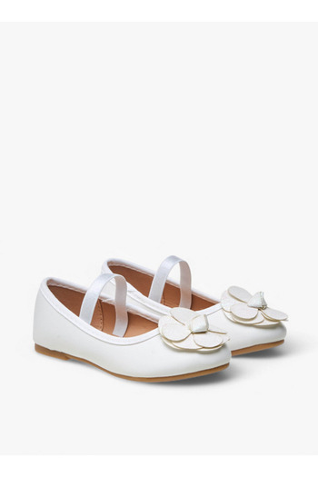 Flora Bella by Shoexpress Flower Embellished Ballerina Shoes with Elastic Closure