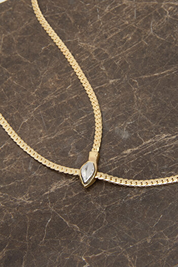 Manuka Glittery Balance Necklace Light Yellow