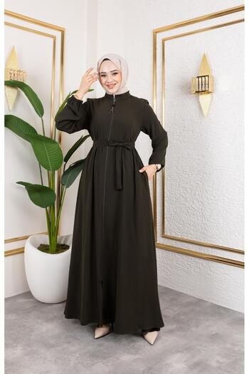 HARMAN BUTİK Women Mevlana Model Rabia Crepe Ferace
