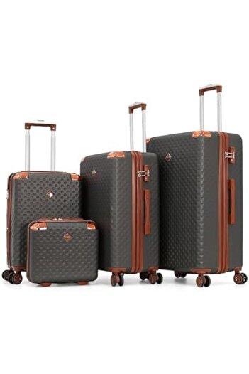 Titan Hard Trolley Bag Set 3 Pieces+Makeup (4 Piece Set, Pencil)
