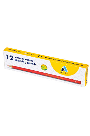 Adel Red Copy Pen 12Pcs, Bright and Pronounced Red Color, Easy to Open, Fsc Certified