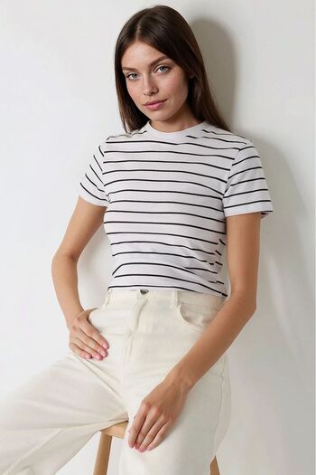 Hiccup Striped Crew Neck T-Shirt