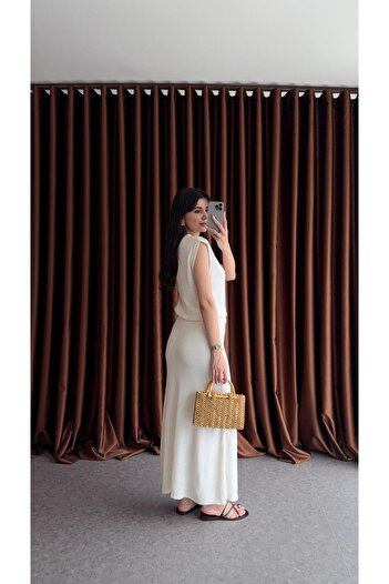 HAZELANNA Two Piece Ecru Knitwear Set