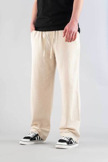 bombe Men's Pants Elastic Waist Slim Fit Flexible Lycra Basic Cotton Jogger