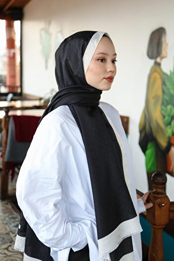 Hint İpek Premium Lux Original Monogram Shawl (Silk Voile, High Quality, Lightweight, Casual, Stylish, Testure Clothing)