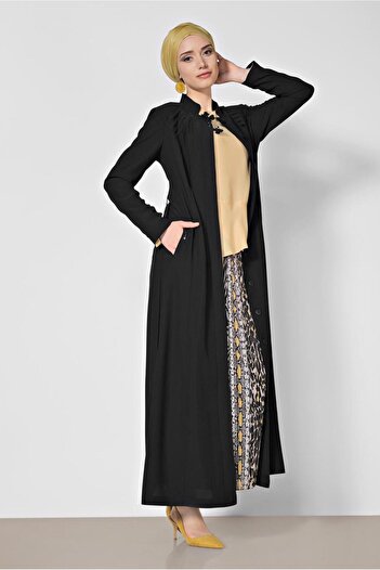 Alvina 1466 Model with Hidden Button and Pocket Parde Decoration