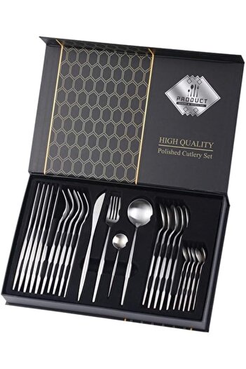 COOYA 24 Pcs Stainless Steel Silverware Set,mirror Smooth Edge,for Everyday Dining,dishwasher Safe