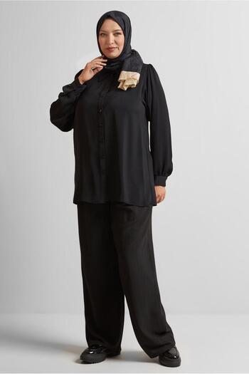 Alvina Shirt Collar Large Size Tunic 20750