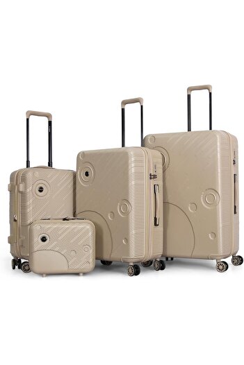 Titan 4-Piece Luggage Set (28L, 24M, 20S, Bc 12, Burgundy and Beige)