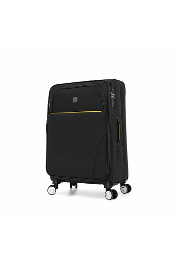 Titan Softside Luggage Trolley Bag 3 Pieces Set With Double Spinner Wheels, Black (S-20, M-24, L-28