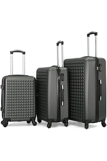 Giordano 3-Piece Spinner Luggage Set, Gray, Polycarbonate (PC)