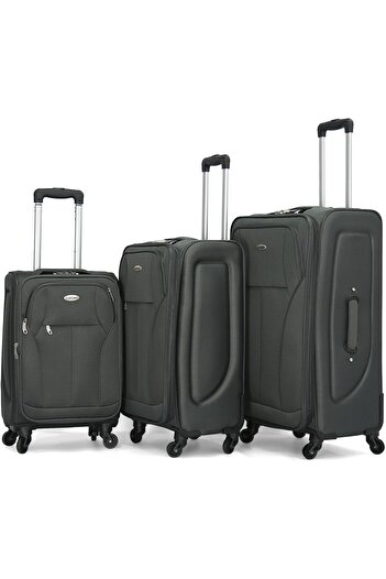 Giordano 3-piece Travel Bag Set L 28-m 24-s 20 Charcoal 25/913/3tr Gray,