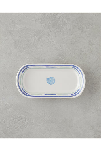 English Home Shoreline Ceramic Boat Plate 22 cm Blue-Green