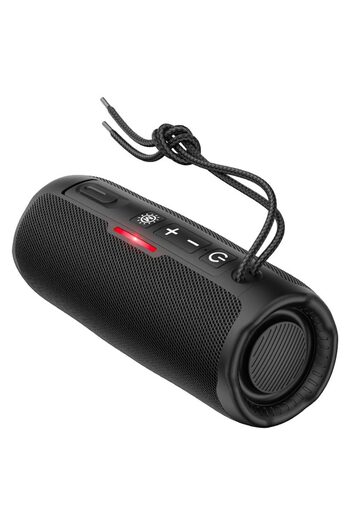 REDz Accessories Boxă Bluetooth, Hoco HC16, portabilă, capacitate 1200mAh, autonomie baterie 3 ore, LED colorat, neagră