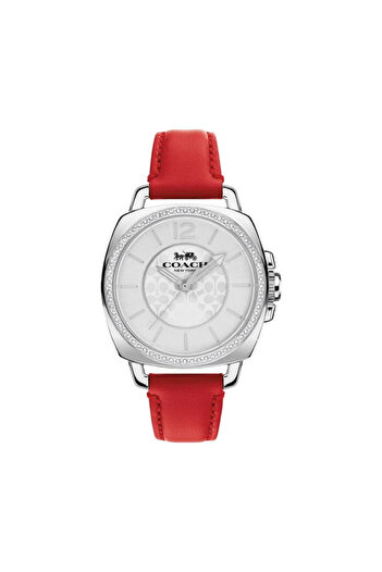 Coach Women’s Analogue Quartz Movement Watch with Stainless Steel Case and Leather Bracelet