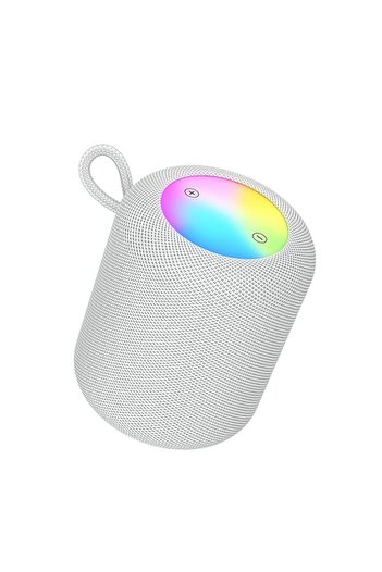 REDz Accessories Portable Speaker with RGB Lighting, Hoco HC30, Bluetooth 5.4, Power 5W, Gray