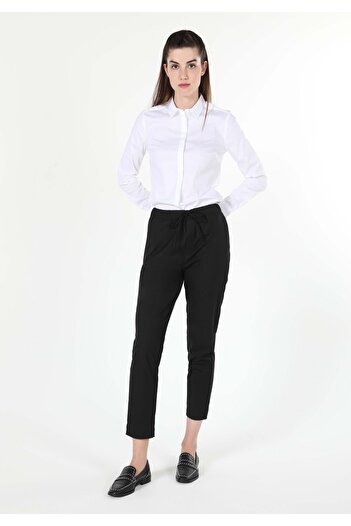 Colin's Regular Fit Düşük Bel Düz Paça Kadın Siyah Pantolon