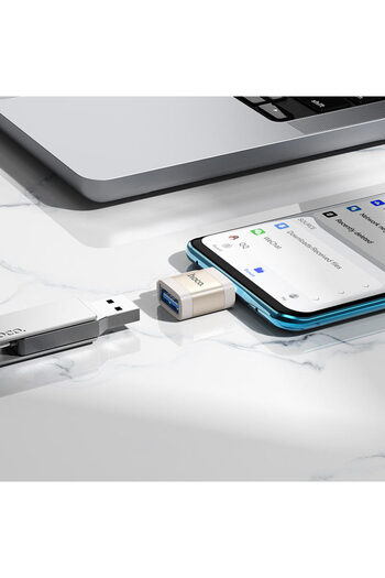 REDz Accessories Adaptor Hoco UA31C, USB la Tip-C, Transfer de date OTG 480MBps, Auriu