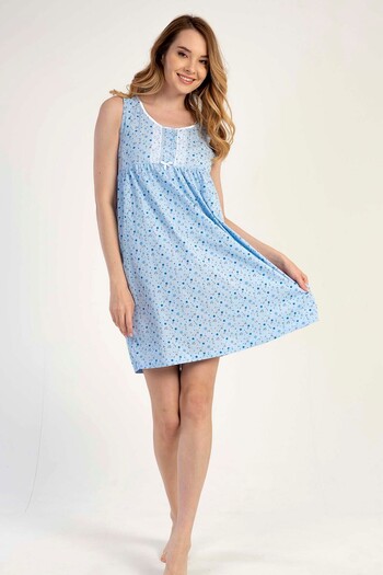 VİENETTA Cotton Thick Straps Short Nightgown
,161172