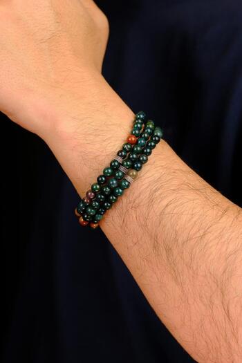 dergah tesbih 99 Blood Stone Bracelet Prayer Rosary (Necklace - Bracelet - Rosary)