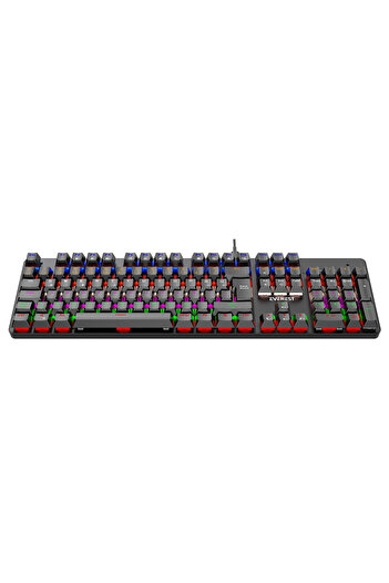 Everest KB-Mekanik 1 Lumos USB Rainbow Aydınlatmalı Full Anti-Ghosting Mekanik Gaming Oyuncu Klavye