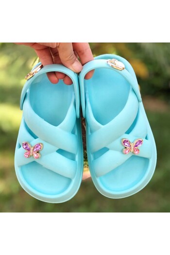Pandalina Girl Sandals Shiny Butterfly Stone Non-Slip Sole Phylon (Light) Sandals