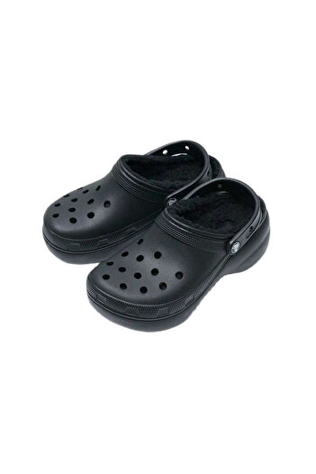 Crocs Saboți CROCS Classic Platform Lined Clog W pentru femei, negri