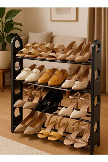 ALMUFARREJ Shoe Rack 4-Shelf, Multi-Color