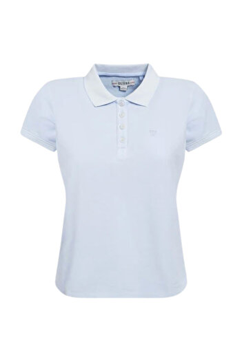 Guess ES SS GUESS LOGO PIQ women's polo shirt blue