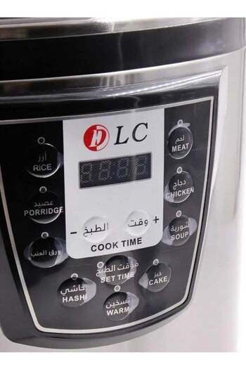 DLC Electric Pressure Cooker 6L from DLC Stainless Steel Black Silver
