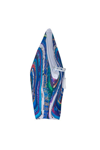Biggdesign Blue Evil Eye Patterned Women's Makeup Bag