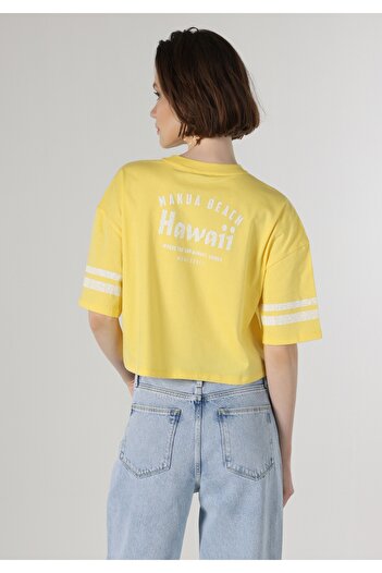 Colin's Yellow Regular Fit Crew Neck Women's T-Shirt - Short Sleeve