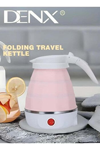 Denx Foldable kettle, Portable Foldable Electric Kettle for Travel Food Grade Silicone Electric Water