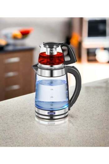 Denx Electric Kettle With Teapot Is Equipped With Anti-Heat Handles And Leak-Proof Lid