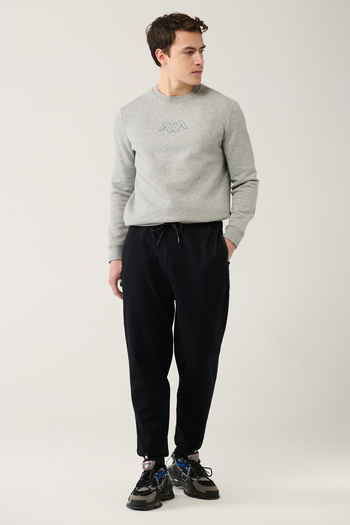 Avva Men's Black Zippered Jogger B003402