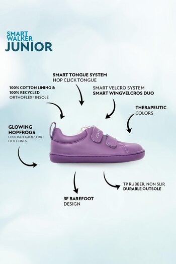 HOPFRÖG smart Walker JunIor - Purple LIght Barefoot KIds shoes