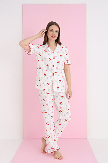 ELİTOL BURLAP BUTTONED PYJAMA SET