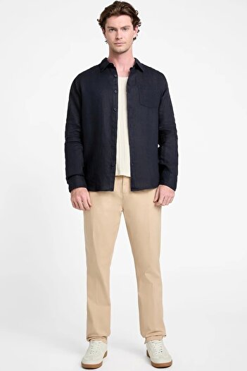 Guess LS NAPA ΛΙΝΑΡΙ ΑΝΔΡΙΚΟ Μπλε πουκάμισο M5GH73WH3J0-F73J