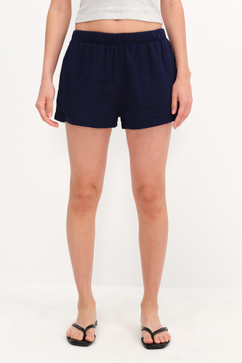 Addax Elastic Waist Shorts Sh13852