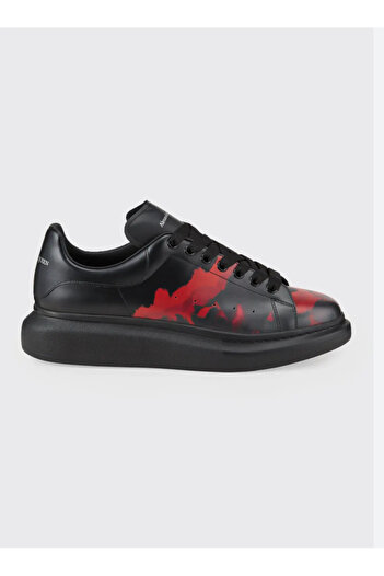 ALEXANDER MCQUEEN Men's leather sneakers with pattern detail