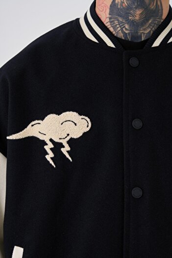 Machinist Чоловічий чорний бомбер Cloud Oversize