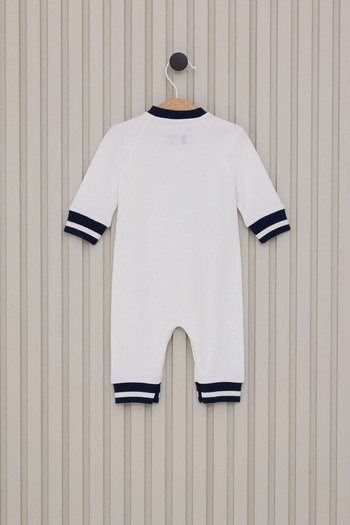 U.S. Polo Assn. Baby Boy White Jumpsuit