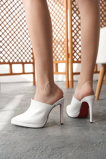 PayBuy Women's Elegant Shoes Short Platform Thin Heeled Slippers Special Design Evening Dress Shoes